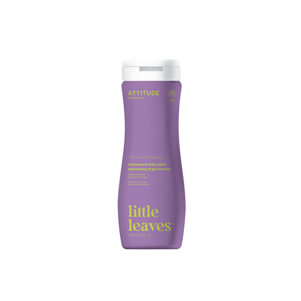 little leaves: Shampoo and Body Wash 2-in-1 for kids- Vanilla & pear16 FL. OZ. (473mL)