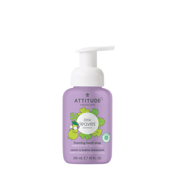 little leaves: Foaming Hand Soap for Kids- Vanilla & pear 10 FL. OZ. (295 mL)