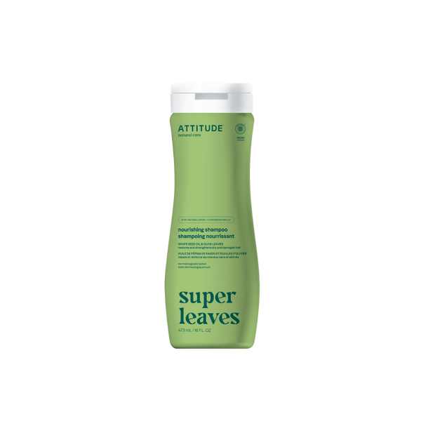 Super leaves: Shampoo Nourishing & Strengthening- Restores and strengthens dry and damaged hair 16 FL. OZ. (473mL)