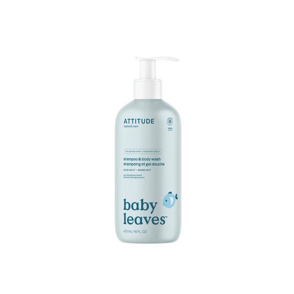 Baby leaves: 2-In-1 Shampoo and Body Wash- Almond Milk 16 FL. OZ. (473mL)
